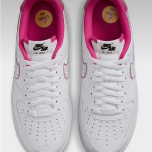 🆕 NIKE Air Force 1 ‘07 LX 2023 WMNS Low Cut White/White-Pink Dragon Fruit In 📦